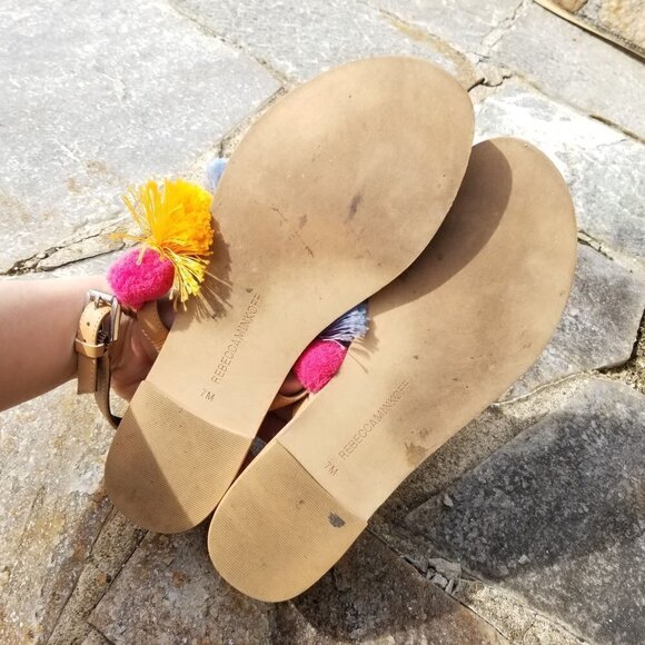 Rebecca Minkoff Estelle Studded Pom Pom Sandals 7 - Picture 11 of 13